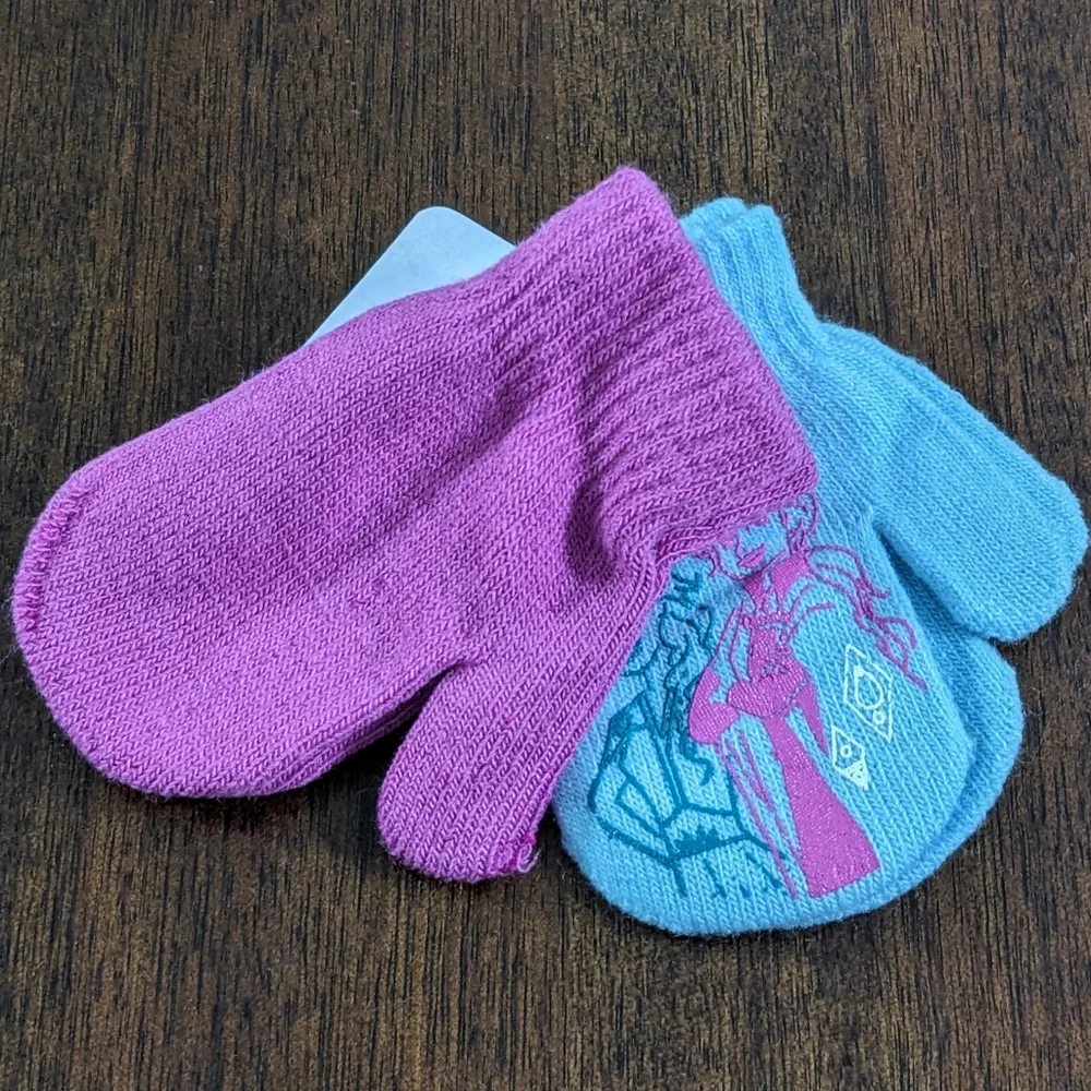 Disney Frozen Little Girls Mittens Gloves, New With Tag
